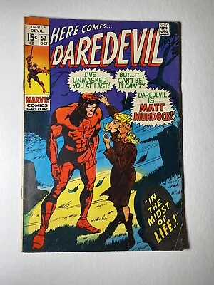 Buy Daredevil #57 Vintage Marvel Comics 1969 Gene Colan Stan Lee Priority Shipping! • 10.86£