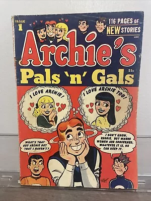 Buy Archie's Pals 'N' Gals #1 (1952-1953) - Betty And Veronica! Jughead Archie Comic • 213.57£