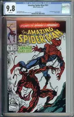 Buy Amazing Spider-Man #361 CGC 9.8 1st Full App Carnage Cletus Kasady 1st Print • 298.99£