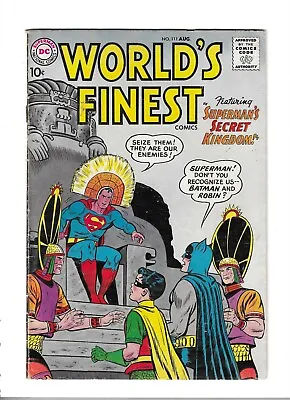 Buy WORLD'S FINEST # 111 Very Good/Fine [1960] DC 10 Cents Issue • 34.95£