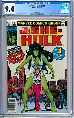 Buy Savage She-Hulk 1 CGC Graded 9.4 NM Newsstand Marvel Comics 1980 • 116.45£