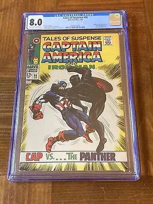 Buy Tales Of Suspense 98 CGC 8.0 Wh (Iconic Capt America Vs Black Panther) + Magnet • 154.53£