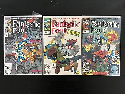 Buy Fantastic Four 347 348 349 New FF NM Spider-Man Wolverine Ghost Rider Hulk 1990 • 11.64£