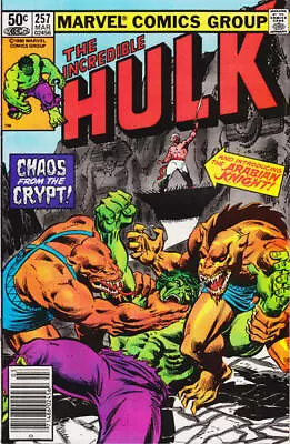 Buy Incredible Hulk, The #257 (Newsstand) FN; Marvel | 1st Arabian Knight Bill Mantl • 9.31£