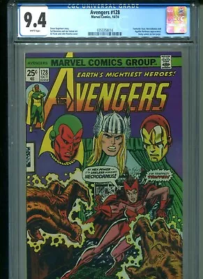 Buy Avengers #128 CGC 9.4 (1974) Scarlet Witch Necrodamus Agatha Harkness • 135.91£