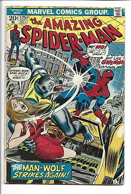 Buy Amazing Spider-Man #125 Origin Man Wolf GD/VG 3.0 1973 • 20.19£