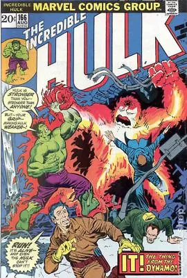 Buy Incredible Hulk #166 VG/FN 5.0 1973 Stock Image • 10.48£