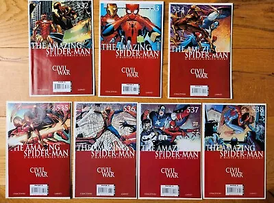 Buy Amazing Spider-Man -Marvel Bundle X7 Civil War - #532 - #538 (2007) • 24.99£