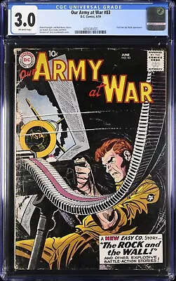 Buy Our Army At War #83 -CGC 3.0 - DC Comics 1959 - 1st Sgt. Rock - Holy Grail • 1,940.74£