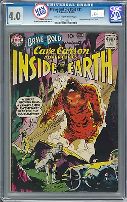 Buy Brave & The Bold #31 ⭐ CGC 4.0 ⭐ 1st App Of Cave Carson! (1960, DC) • 108.72£