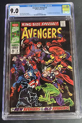 Buy Avengers Annual 2 CGC 9.0 OW/W 1968 Key 1st Scarlet Centurion Vintage Marvel • 388.30£