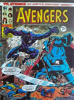 Buy THE AVENGERS No. 71 Jan. 25th 1975 Vintage UK Marvel Comic Book Collectible VGC • 7.99£