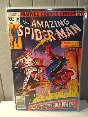 Buy Amazing Spider-man 184  (1978) White Dragon Appearance Nearly 50 Years Old • 10.09£