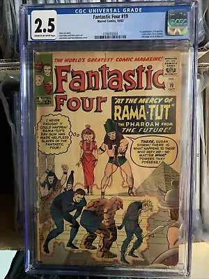 Buy FANTASTIC FOUR 19 CGC 2.5 COW 1st App RamaTut Kang Conqueror 10/1963 X-men 1 Ad! • 232.97£