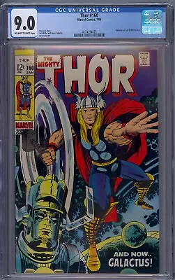 Buy Thor #160 1969 Marvel Cgc 9.0 Galactus Vs Ego Battle Begins • 136.87£