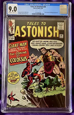 Buy Tales To Astonish 58 CGC 9.0 VF/NM 1964 Kirby Stan Lee Giant Man Captain America • 340.93£