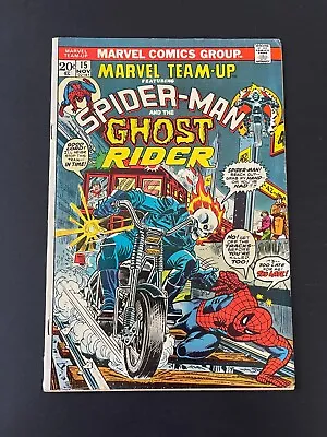 Buy Marvel Team-Up #15 - First Meeting Of Spider-Man & Ghost Rider (Marvel, 1973) F • 32.38£