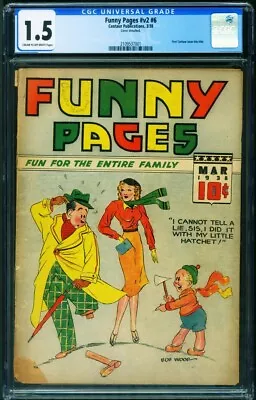Buy Funny Pages Vol.2 #6 CGC 1.5 1938 1st CENTAUR Issue-2109537001 • 554.50£