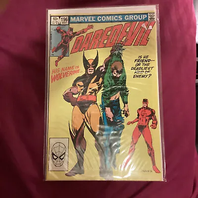 Buy Daredevil 196 Comic Marvel Wolverine • 19.45£