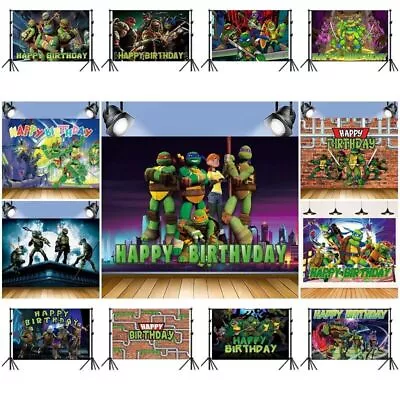 Buy Teenage Mutant Ninja Turtles Birthday Photography Backdrop Party Background Gift • 17.99£