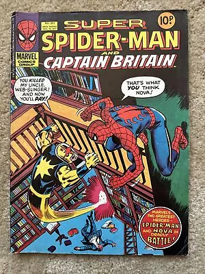 Buy Marvel Comics UK SUPER SPIDERMAN FEATURING CAPTAIN BRITAIN No.251 1977 • 5.99£