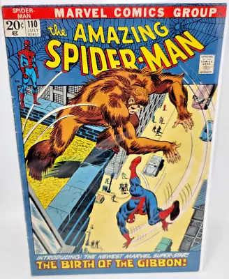 Buy Amazing Spider-man #110 Gibbon 1st Appearance *1972* 6.0* • 23.10£