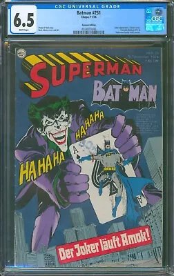 Buy BATMAN #251 GERMAN EDITION - RARE ⭐ CGC 6.5 ⭐ Joker Neal Adams Comic 1974 • 294.33£