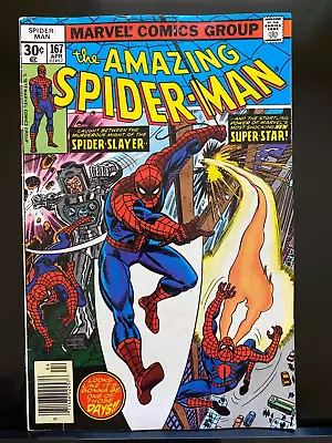 Buy Amazing Spider-man #167, VG 4.0, 1st Appearance Will O' The Wisp • 5.44£