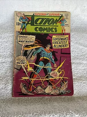 Buy Action Comics #369 Dc Comic 1968 Supermans Greatest Blunder • 3.88£