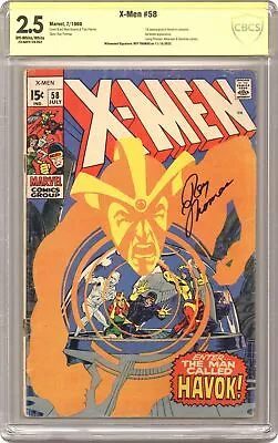 Buy Uncanny X-Men #58 CBCS 2.5 SS Roy Thomas 1969 23-0AF5128-052 • 112.81£