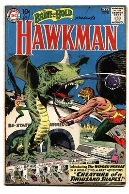 Buy BRAVE AND THE BOLD #34-1st Appearance Of HAWKMAN / HAWKGIRL DC Comic Book • 396.07£