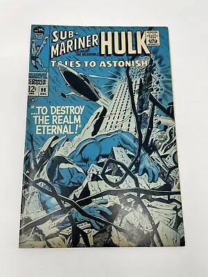 Buy TALES TO ASTONISH #98 1967   7.5 (VF) Hulk / Sub-Mariner • 54.35£