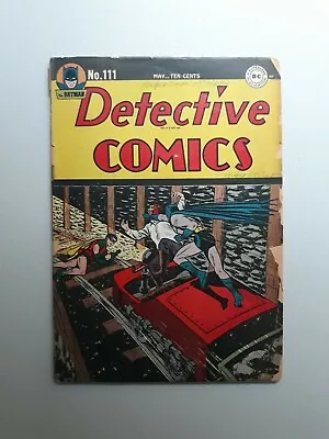 Buy Detective Comics 111 Golden Age Batman 1946 • 306.76£