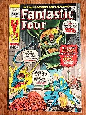 Buy Fantastic Four #108 Stan Lee Fine+ 2nd Nega-Man Annihilus Kirby 1st Print Marvel • 26.72£