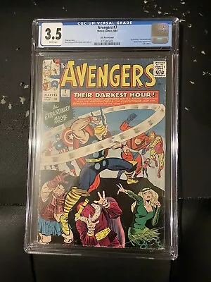 Buy Avengers #7 (CGC 3.5 White Pages )Enchantress Executioner Baron Zemo Loki Kirby • 145£