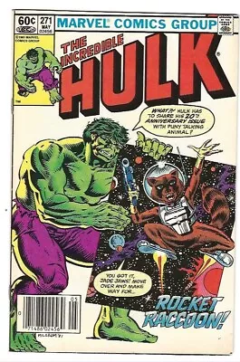 Buy 1982 Incredible Hulk #271-1st App Of ROCKET RACCOON-Newsstand Edition • 97.04£