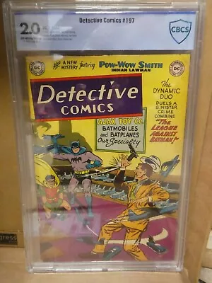 Buy Dc Batman Detective Comics CBCS Cgc 2.0 197 Justice League 1953 • 299.99£