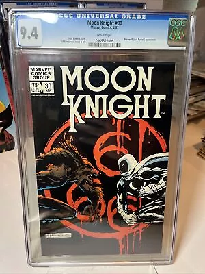 Buy Moon Knight #30 (1983) Marvel CGC 9.4 White Pages-  Werewolf Appearance • 38.89£