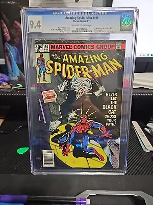 Buy Amazing Spider-man #194 Cgc 9.4 First Black Cat Marvel 1979 • 396.07£