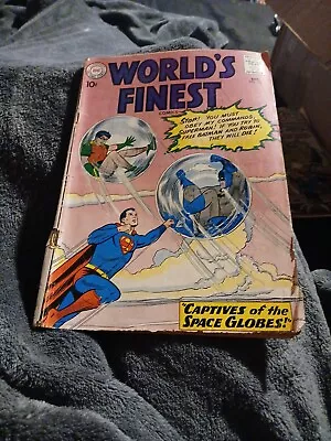 Buy WORLDS FINEST COMICS #114  CAPTIVES OF SPACE GLOBES  1960 Silver Age Batman Dc • 16.26£