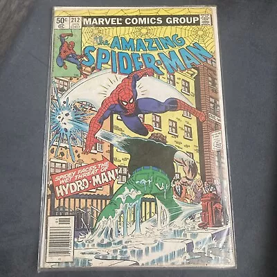 Buy Amazing Spider-Man #212  Newsstand Variant 1st Hydro-Man! 1981! • 14.76£