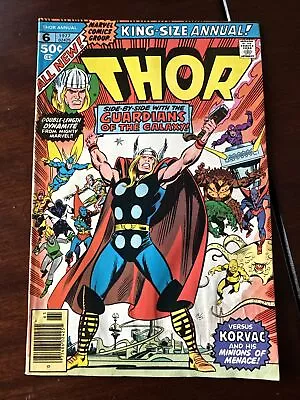 Buy The Mighty Thor King-Size Annual 6 From 1977 Gaurdians Korvac 2nd App Origin • 4.62£