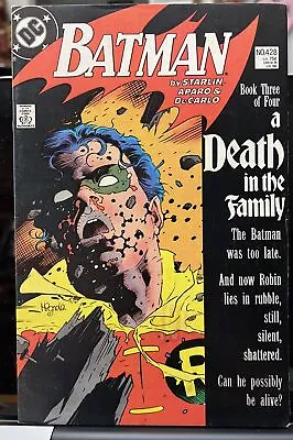 Buy Batman #428 1988 Key A Death In The Family Part 3 Death Of Robin Jason Todd • 15.56£