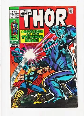Buy Thor  #170   Marvel Comic 1969 Jack Kirby / BO;; EVERETT Stan Lee THERMAL MAN • 19.42£