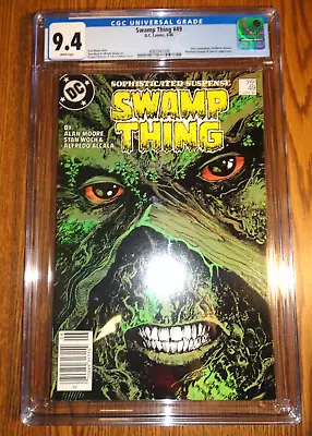 Buy Swamp Thing #49 RARE Newsstand Key CGC 9.4 NM Moore 1st Justice League Dark DC • 185.91£