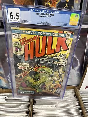 Buy The Incredible Hulk #180 CGC 6.5 Marvel Comics 1974 1st Real Wolverine 🔥🔑 • 700.19£