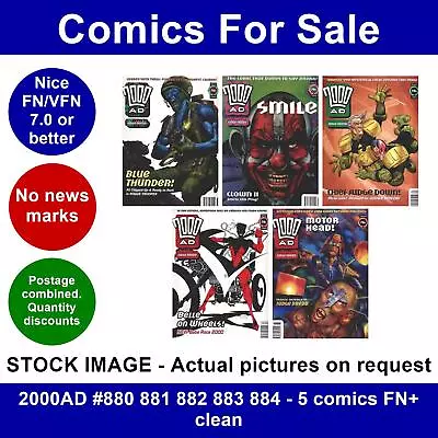 Buy 2000AD #880 881 882 883 884 - 5 Comics FN+ Clean • 10.99£