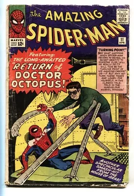 Buy Amazing Spider-Man #11 Comic Book 1964 Dr Octopus Cover-Steve Ditko-Marvel • 396.07£