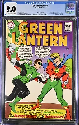 Buy 1965 Green Lantern 40 CGC 9.0 Crisis Begins. Origin Of Guardians. 1st Krona App. • 900.86£