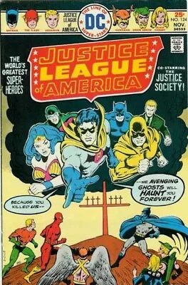 Buy JUSTICE LEAGUE OF AMERICA #124 F, JSA, DC Comics 1975 Stock Image • 6.99£